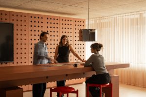 Heradesign Wood Wool Acoustic Panels installed at Rothelowman Studio in Perth